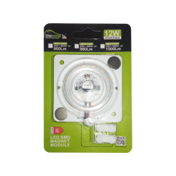 ^ LED SMD MAGNET MODULE 12W 230V AC 1000LM 160° 6500K RA80 30000H  -LM6312CW